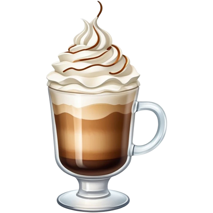 a glass of coffee with whipped cream emoji