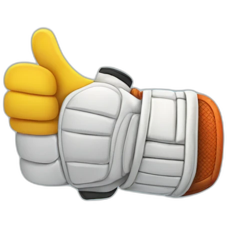 thumbs up with a hockey glove emoji