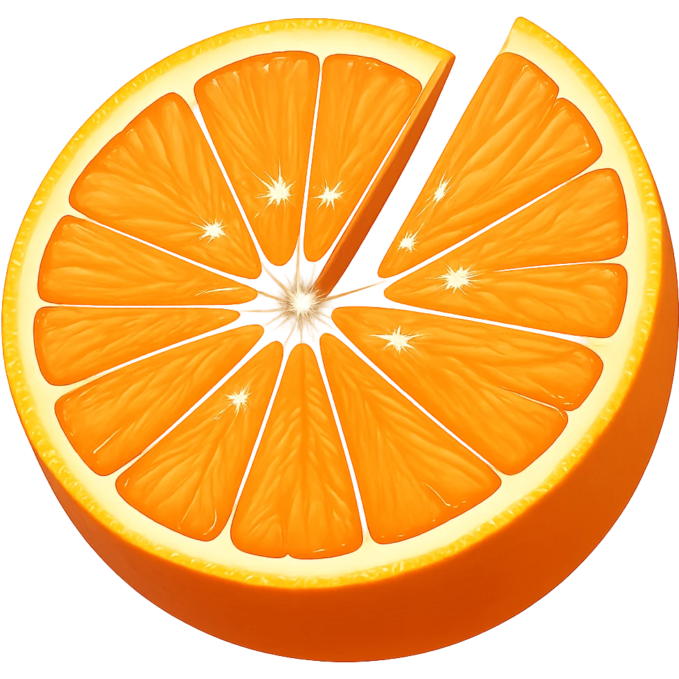 Resize the orange emoji to be smaller, targeting a file size of 50-100kb, with no background. emoji