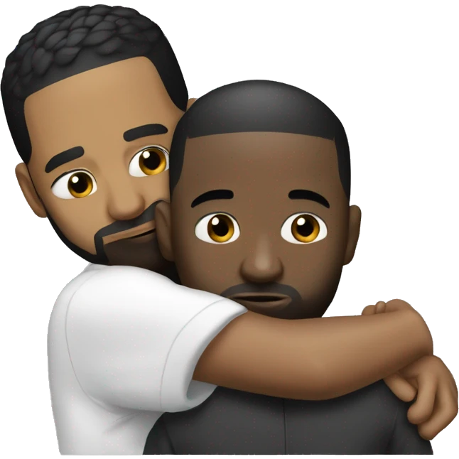 Drake and Kendrick hugging emoji