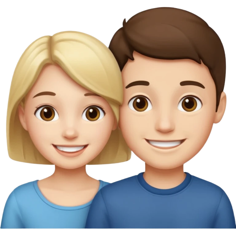 Naked boy and girl with penus and Virgina  emoji