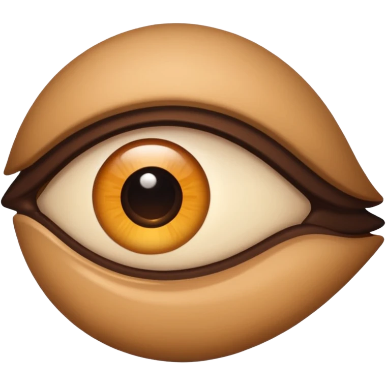 Remake this emoji 👀 with one light brown eye and dark brown eye emoji