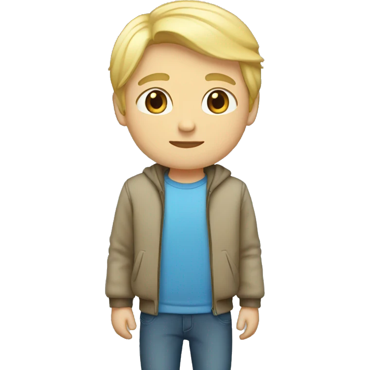 full body boy blue eyes blonde hair  emoji
