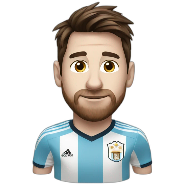 Messi with Argentina Shirt emoji
