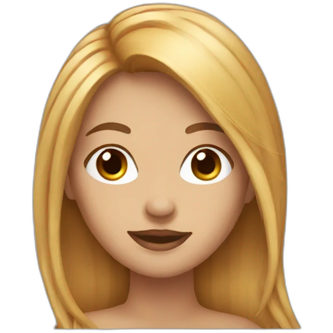 women with cherry long hair emoji