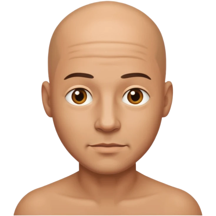 a portrait of bald man  emoji