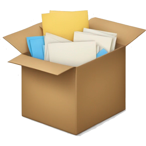 box of envelopes emoji