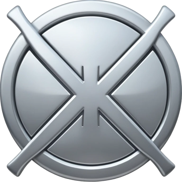 silver x-mark emoji