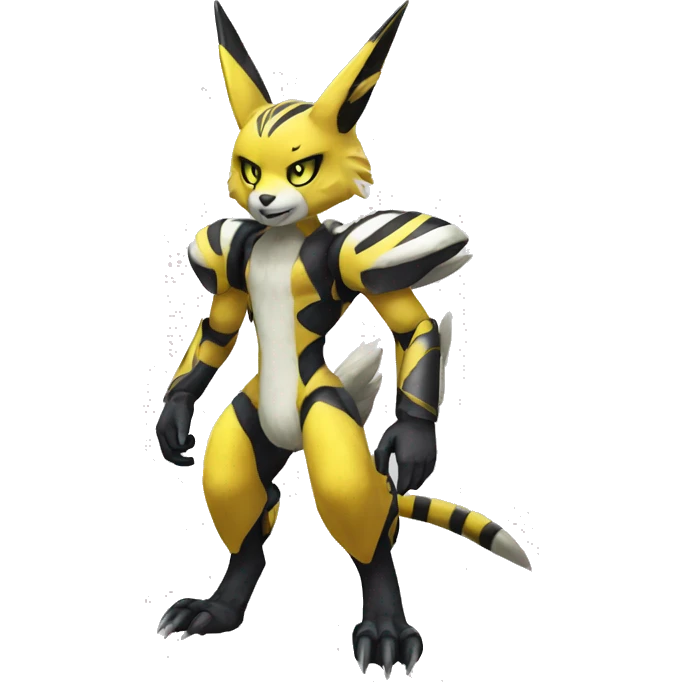 Metabee Renamon Zeraora full body emoji