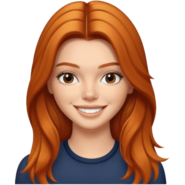 ginger Kendall Jenner with long hair emoji