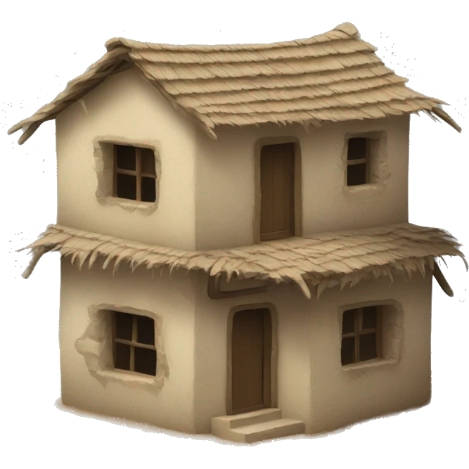 photorealistic poor Arabian house emoji