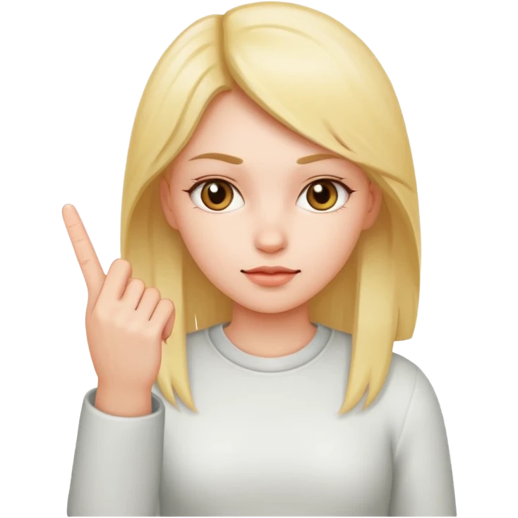girl doing middle finger emoji