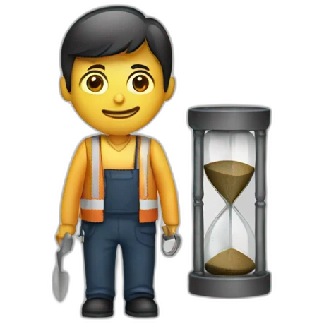 hourglass worker emoji
