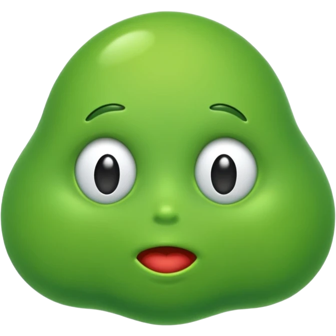 green blob without a face emoji