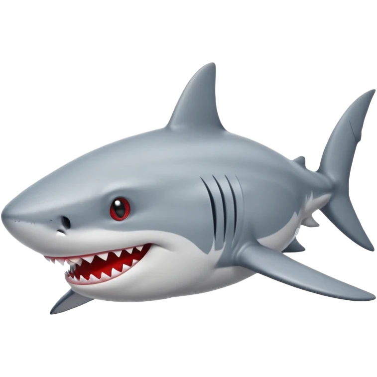smiling shark with red shoes emoji