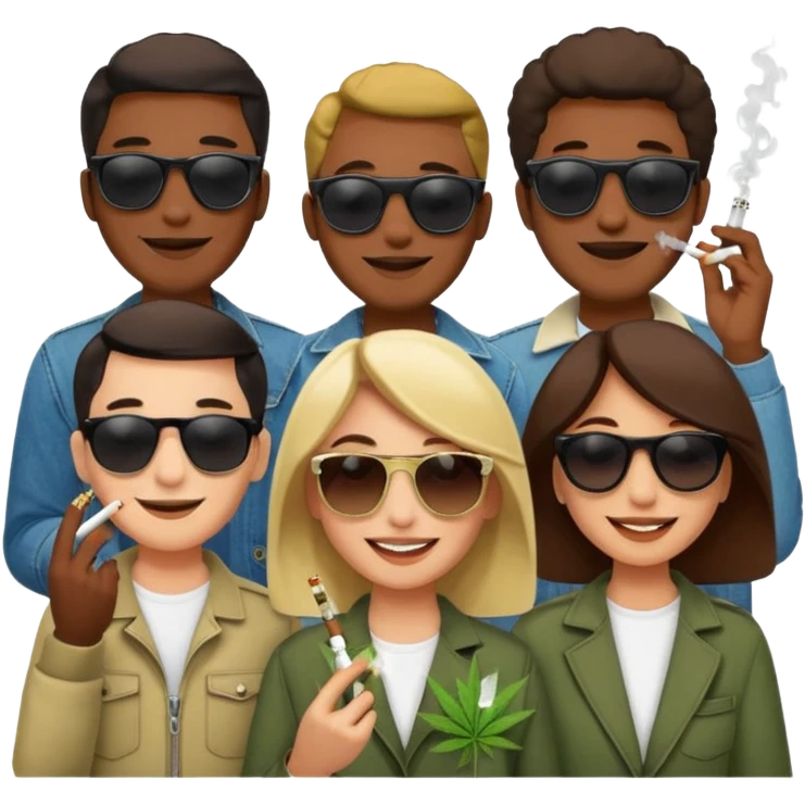 Sinners smoking weed emoji