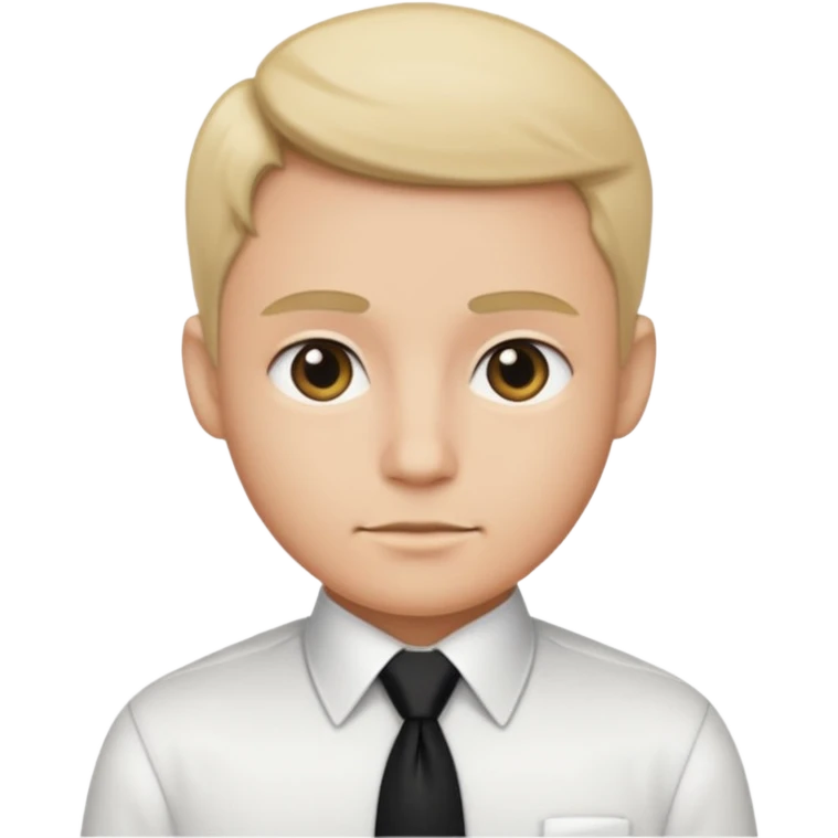 white shirt & black tie emoji