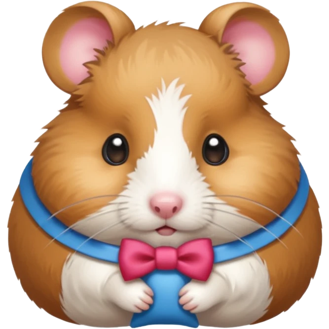 sad hamster with a bow emoji