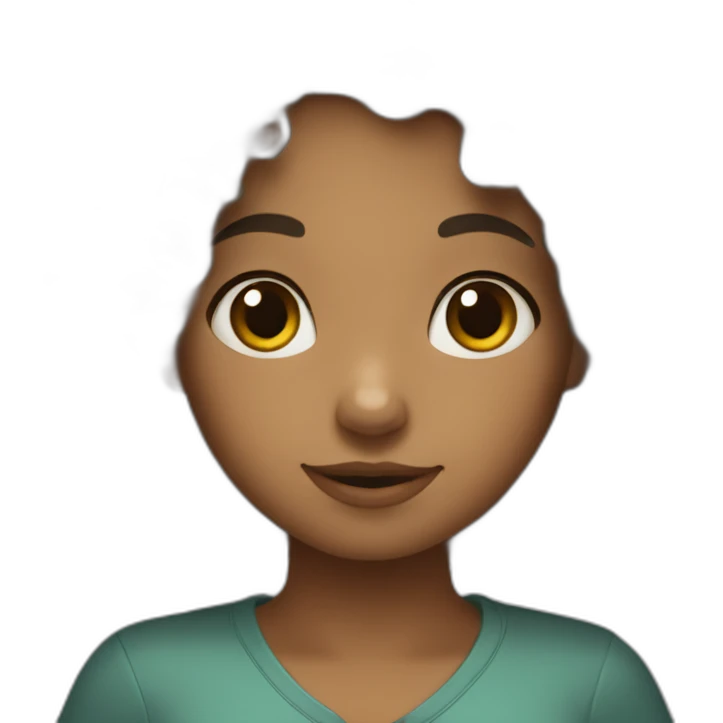 Curly hair girl emoji