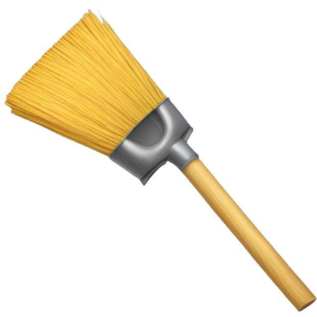 broom and metal dust pan emoji