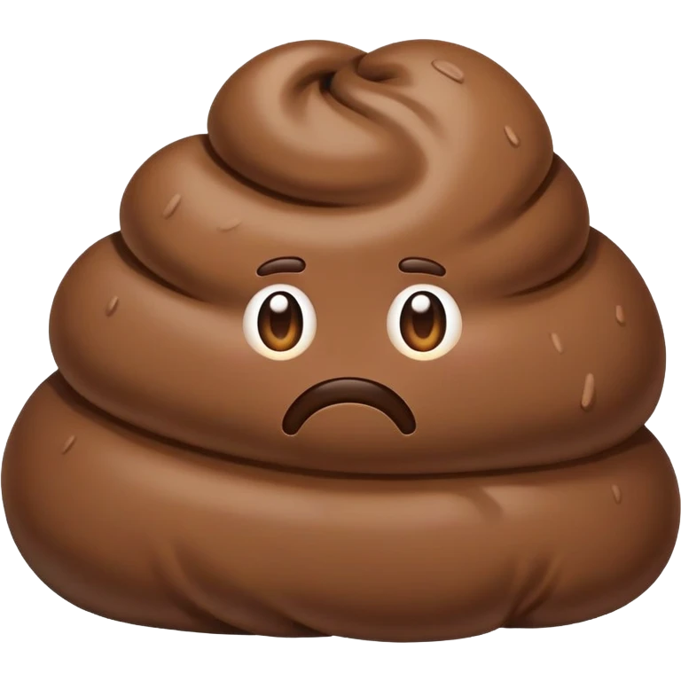 sad poop emoji