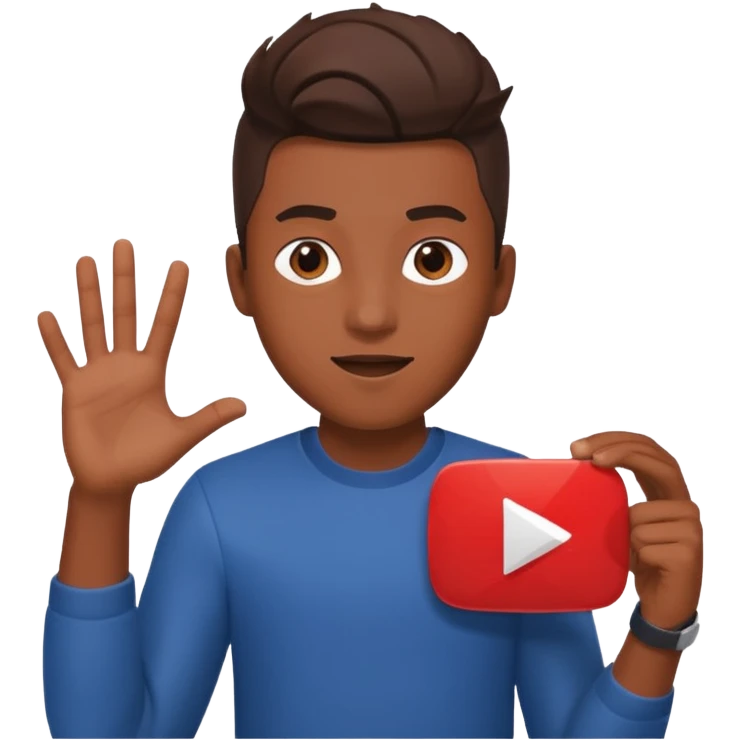 ISHOWSPEED as a YouTuber, energetic young man with a red YouTube play button emoji