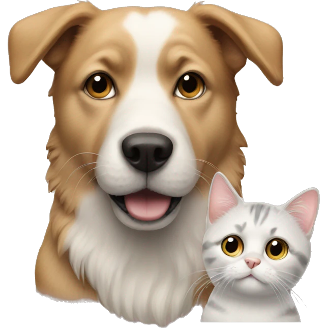 Dog with cat emoji