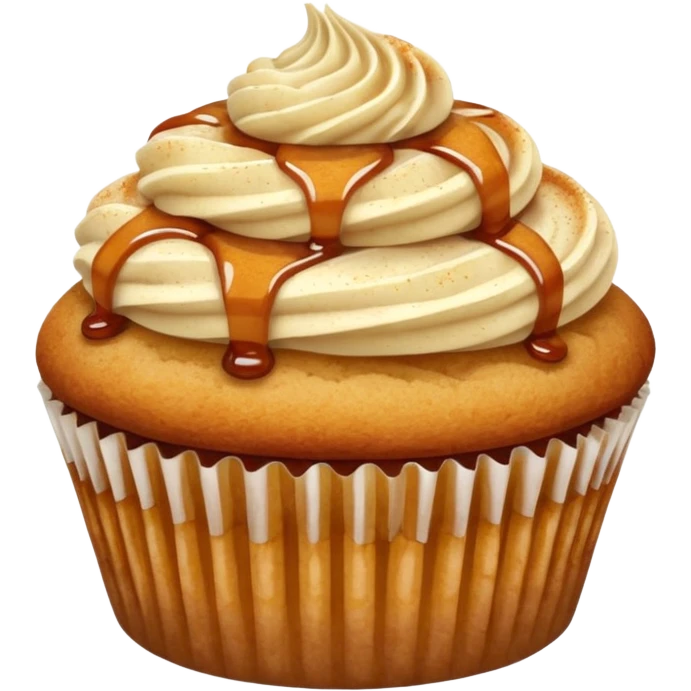 Apple cobbler cupcake with cinnamon dusting  emoji