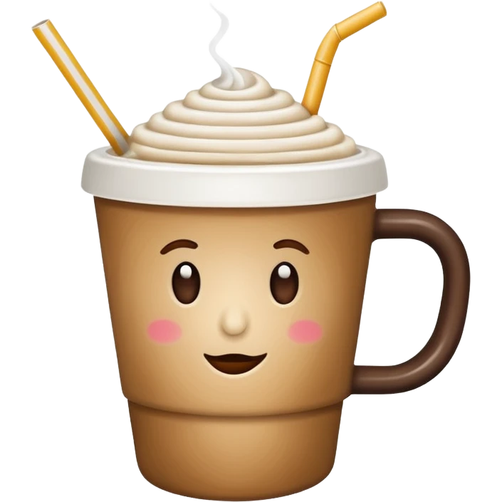 Coffee cup with staw emoji