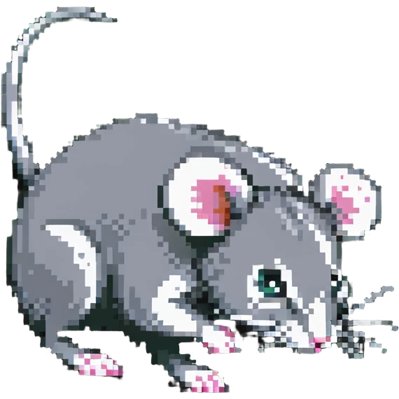 mouse with long curling tail emoji