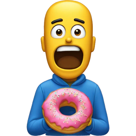 Marge qui mange un donut  emoji