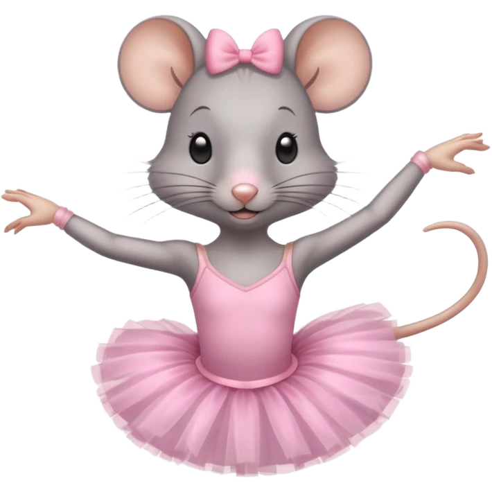 A ballerina rat emoji