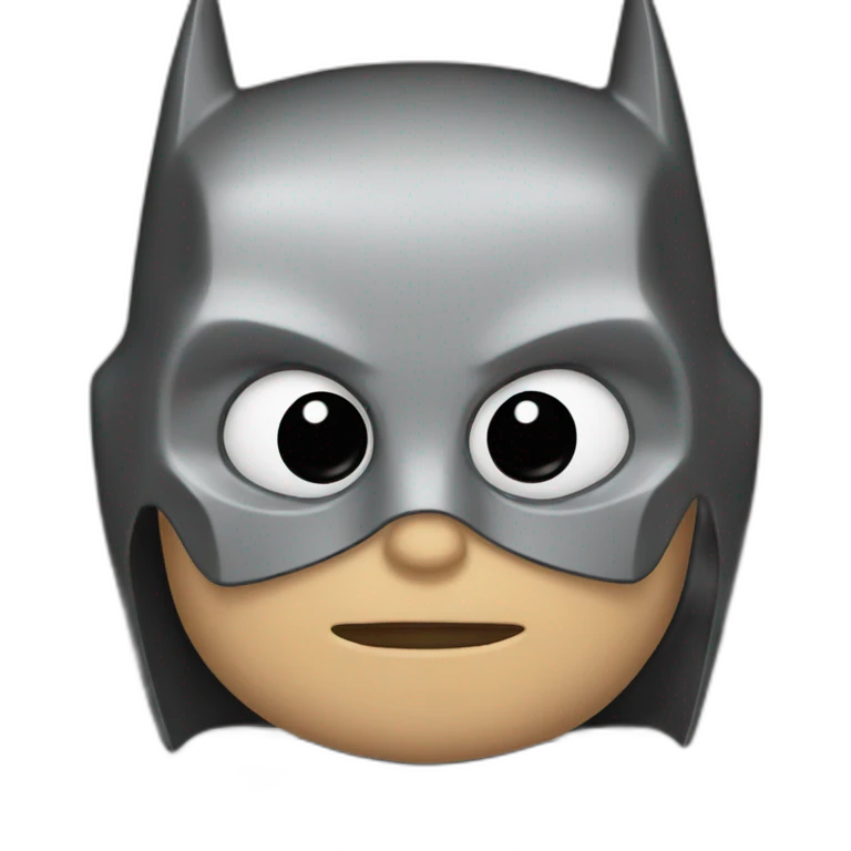 Batman with iPhone emoji