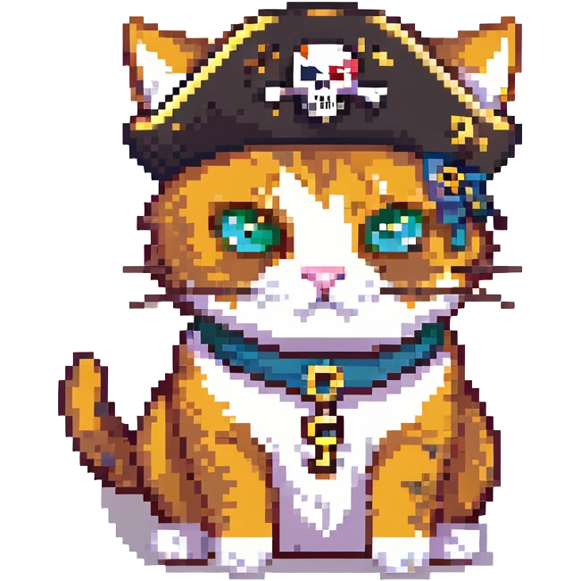 A pirate cat emoji
