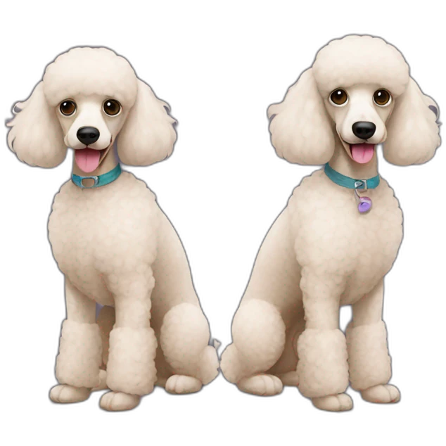 2 poodles emoji