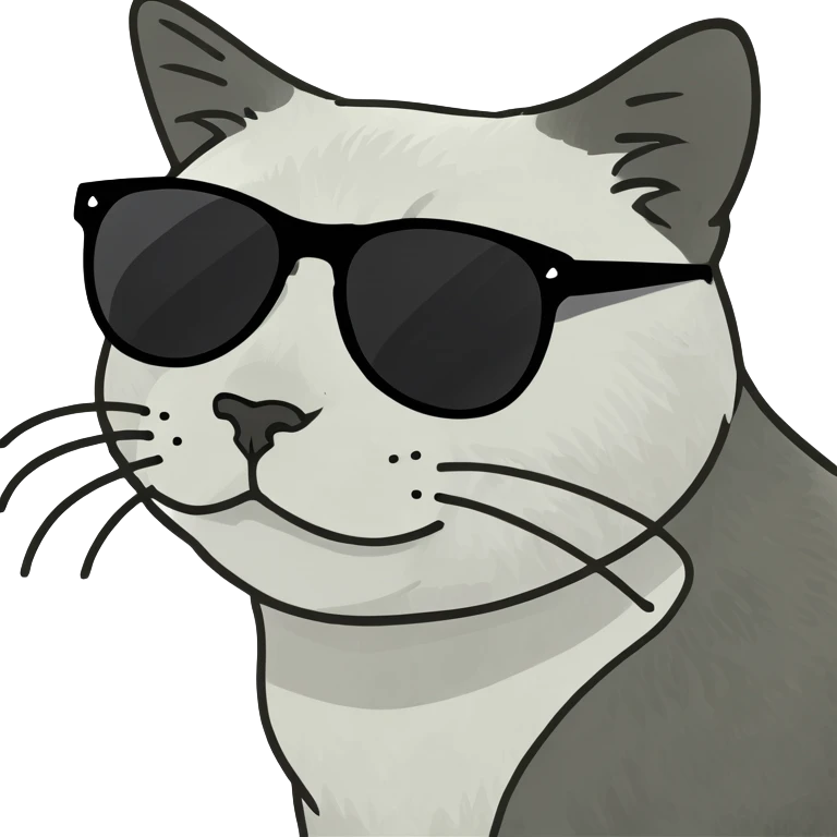 Cat with sunglasses emoji