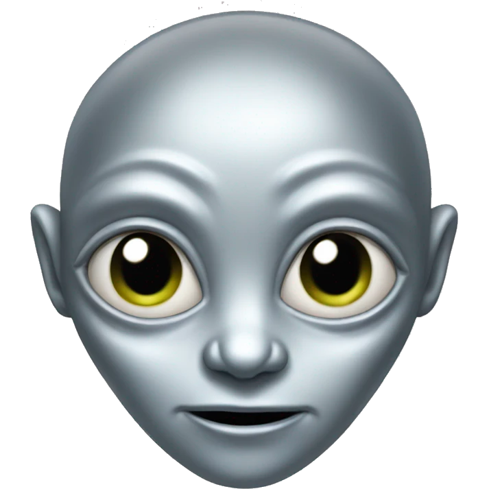 silver alien emoji