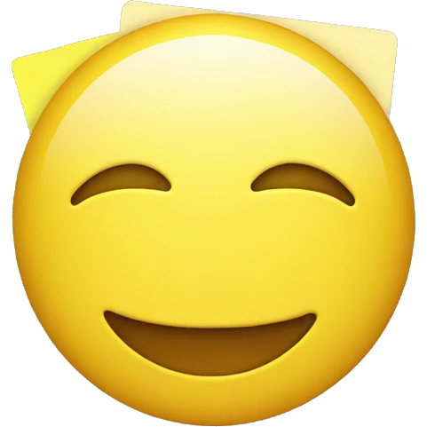 smiley showing yellow card emoji
