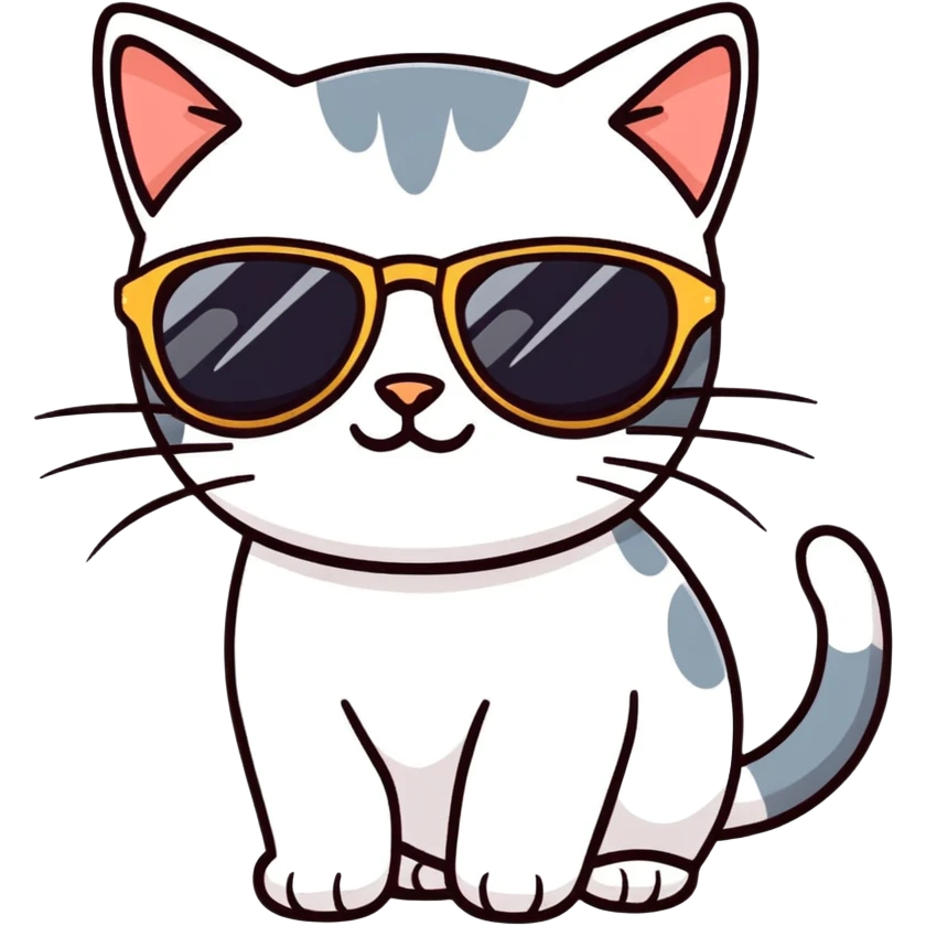 Cat with sunglasses emoji