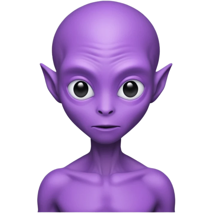 purple alien wear T-shirt emoji