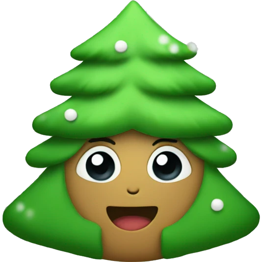 Cute Christmas tree emoji