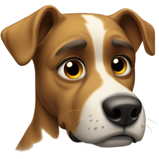 Emo dog crying emoji