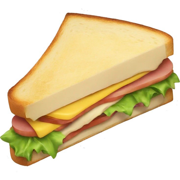 tasty sandwich with bite taken from it on the top right corner emoji