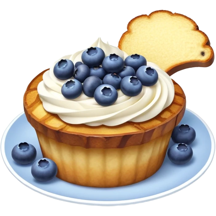 Blueberry french toast cupcake emoji