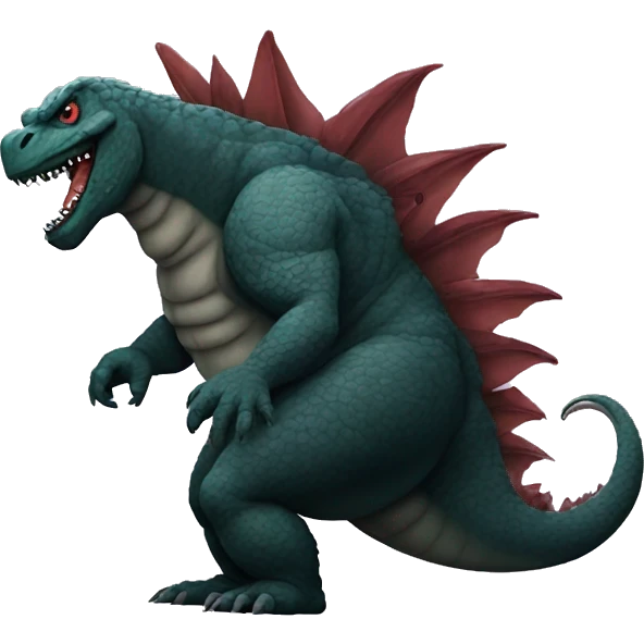 Godzilla with tattoos emoji
