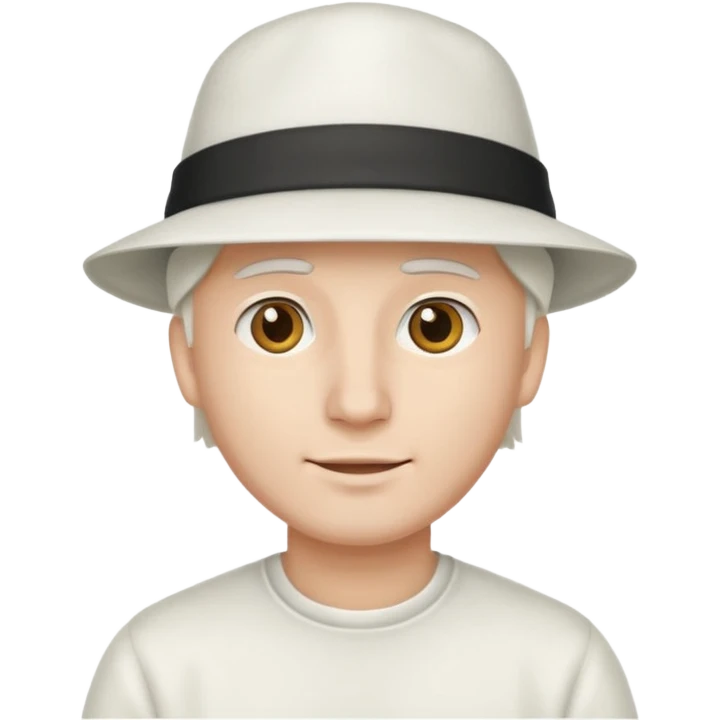 man with white hat emoji