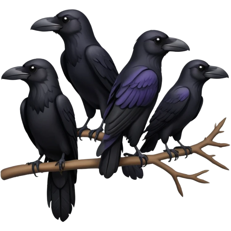 group of ravens emoji