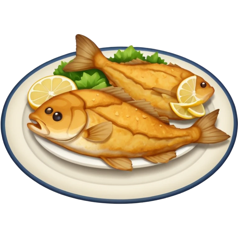 dishes with fried catfish emoji