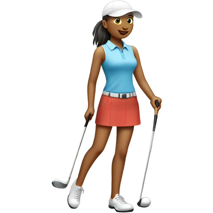 Girls golfing emoji
