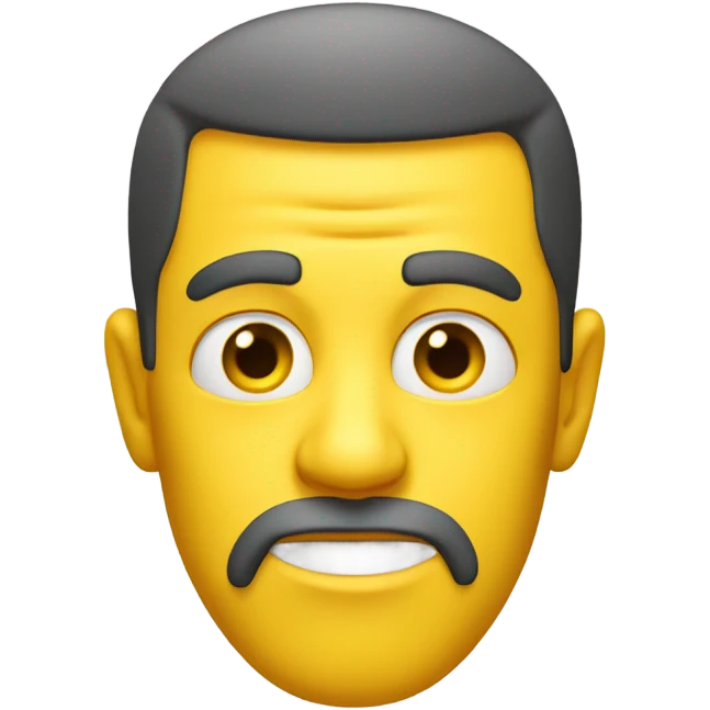 Mewing yellow man emoji